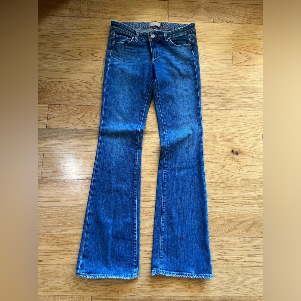 Paige Hollywood Hills Boot Cut Mid Rise Jeans